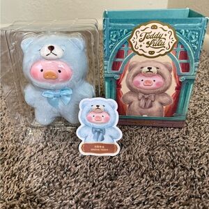Teddy Lulu Blue Bear Figurine unopened plastic !!!